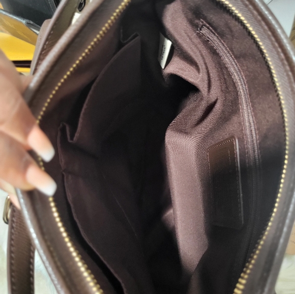 NWOT CoachCoach Brown Signature Coated Canvas and Leather Trim Messenger Bag - Picture 2 of 7